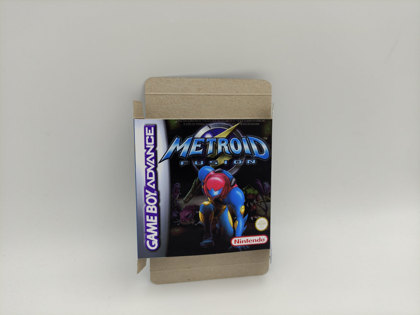 Metroid Fusion - box with inner tray option - PAL or NTSC - Game Boy advance/ GBA - thick cardboard. Top Quality !!