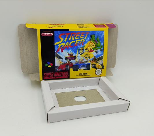 Street Racer - box with inner tray option - PAL  region - Super Nintendo/ SNES - thick cardboard.