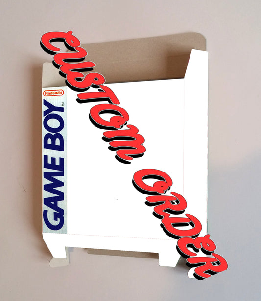 Gameboy Custom boxes. Ask before buying about the availability of the boxes you are looking for and order.