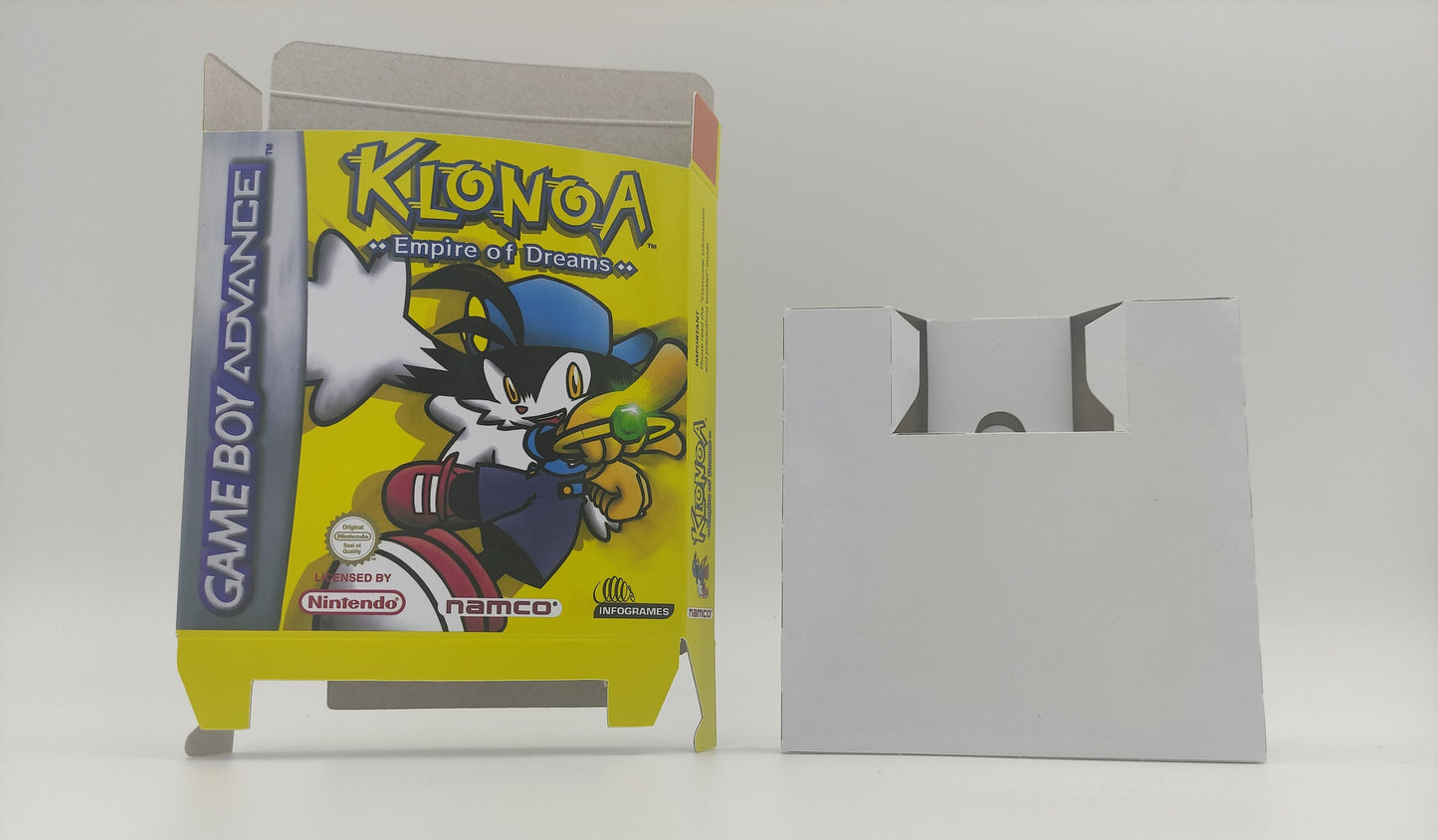 Klonoa Empire of Dreams - Box with inner tray option - Game Boy Advance/ GBA - thick cardboard. Top Quality !