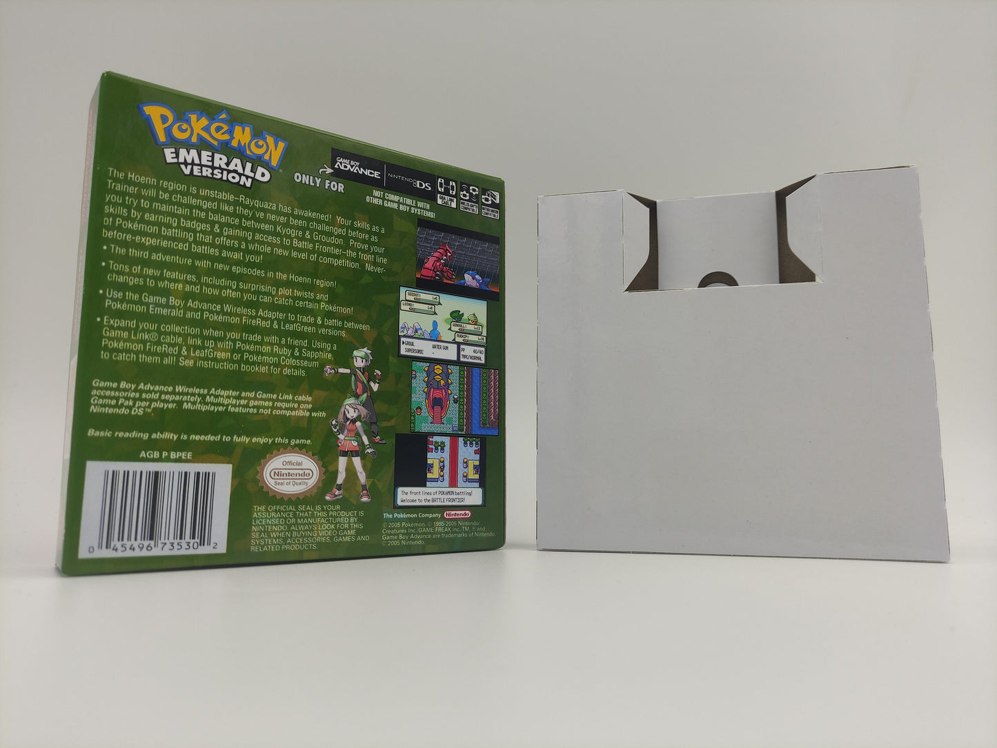 Pokemon Emerald - box with inner tray option - Game Boy Advance/ GBA - thick cardboard. Top Quality !!