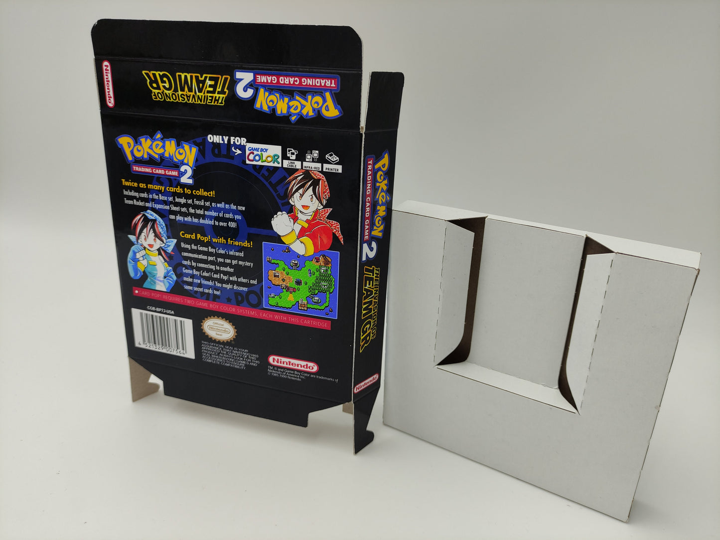 Pokemon Trading Card Game 2 - box with inner tray option - Game boy Color/ GBC. Thick cardboard. HQ!