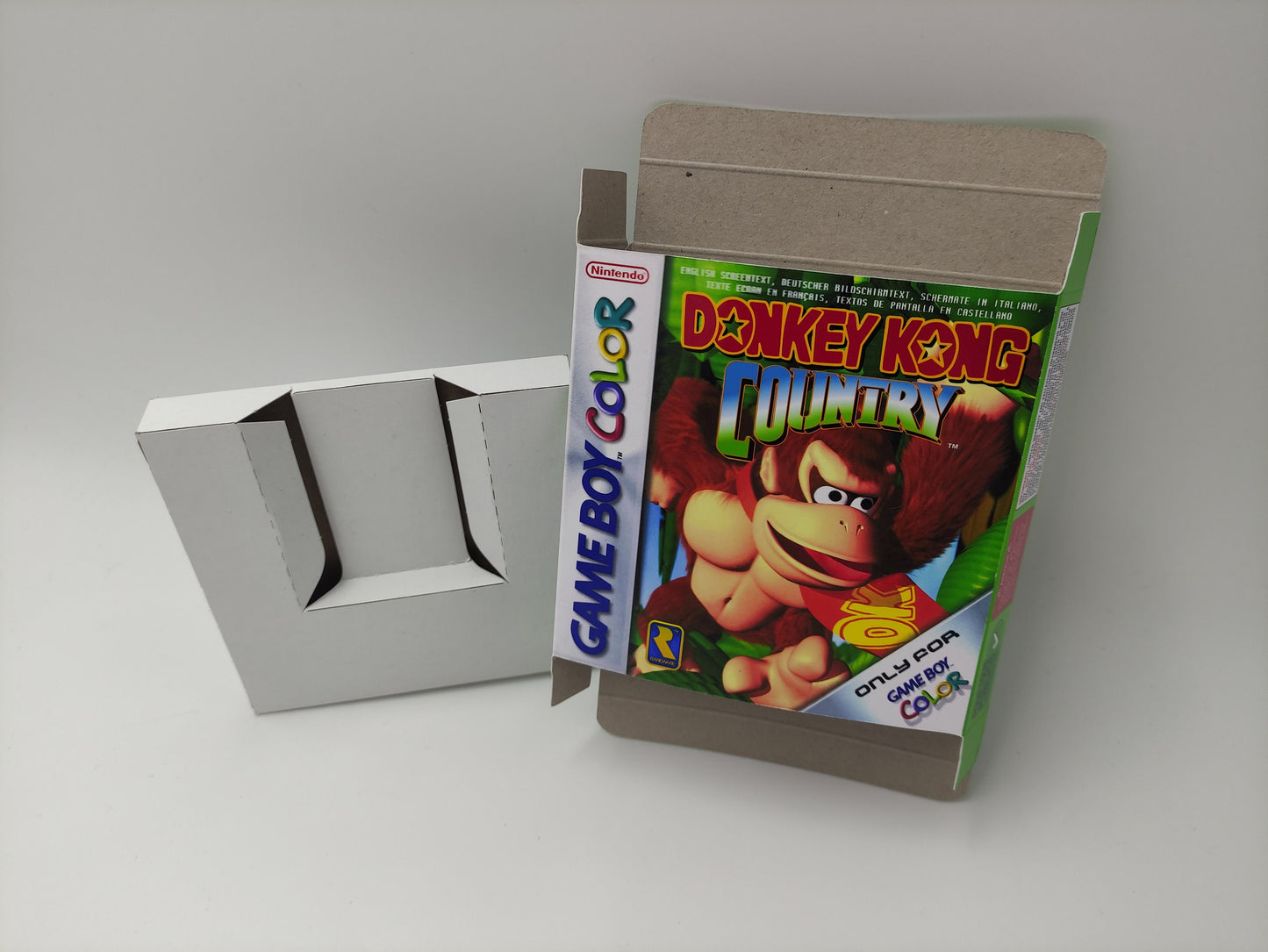 Donkey kong Country - box with inner tray option - Game Boy Color/ GBC. Thick cardboard. HQ!