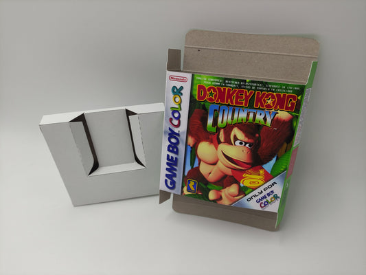 Donkey kong Country - box with inner tray option - Game Boy Color/ GBC. Thick cardboard. HQ!