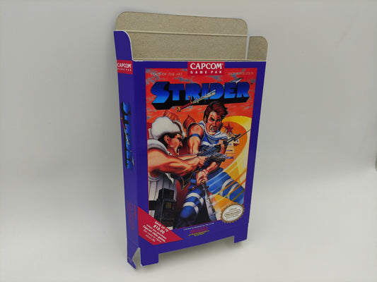 Strider - Box only - NES - thick cardboard as in the original. Top Quality !