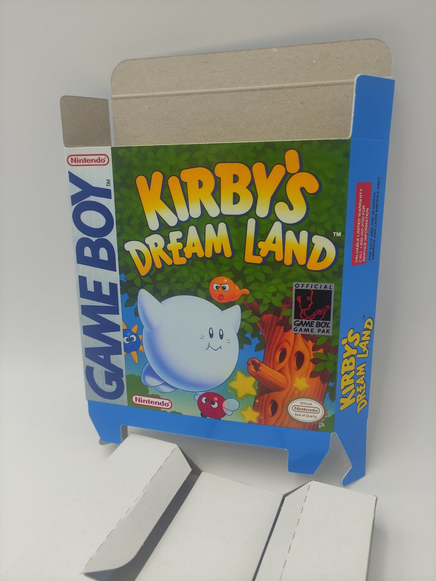 Kirby's Dream Land - GameBoy - box with inner tray option - PAL or NTSC - thick cardboard. Top Quality !!