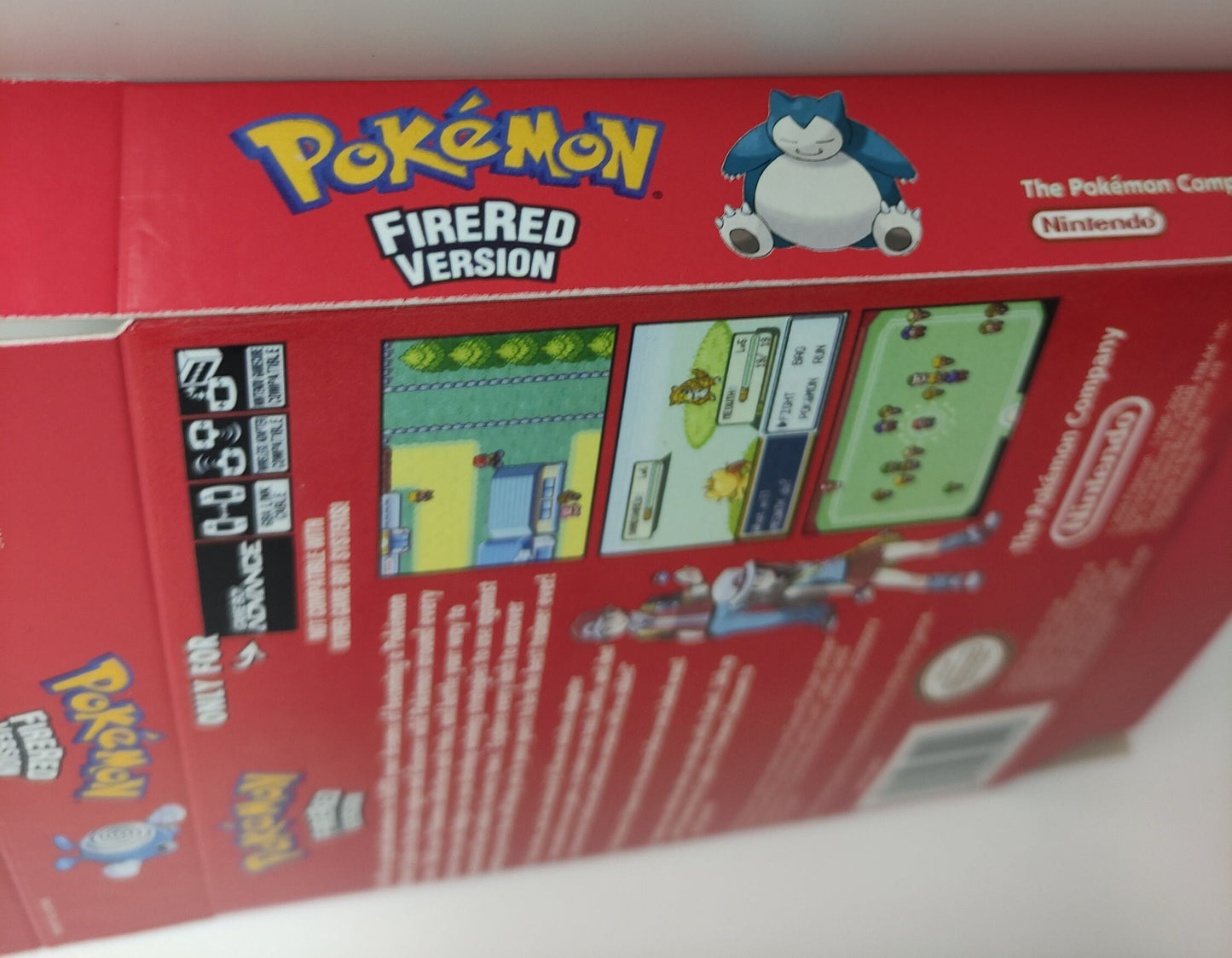 Pokémon FireRed Version - box with inner tray option - Game Boy Advance/ GBA - thick cardboard. Top Quality !!