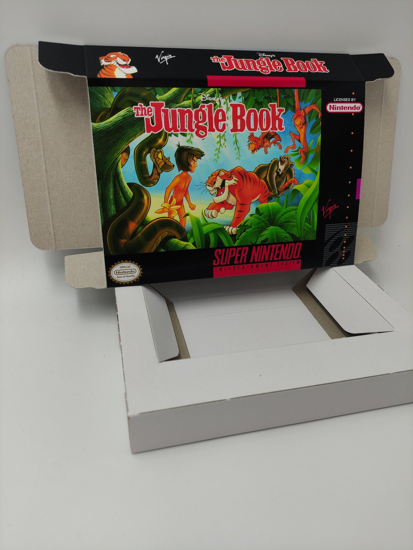 The Jungle Book - box with inner tray option - NTSC - Super Nintendo/ SNES - thick cardboard.