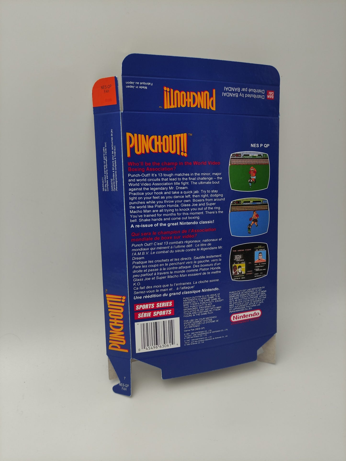 Punch Out - NES - thick cardboard as in the original. Top Quality !