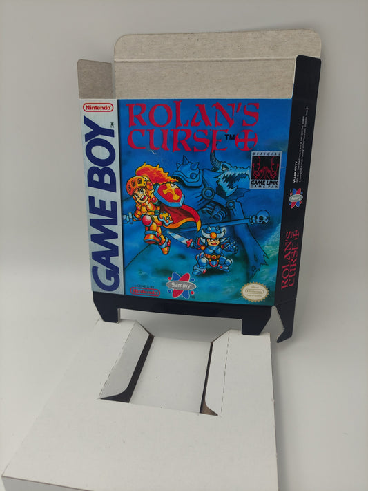 Rolan's Curse - box replacement with inner tray option - Game Boy/ GB - thick cardboard - Top Quality !