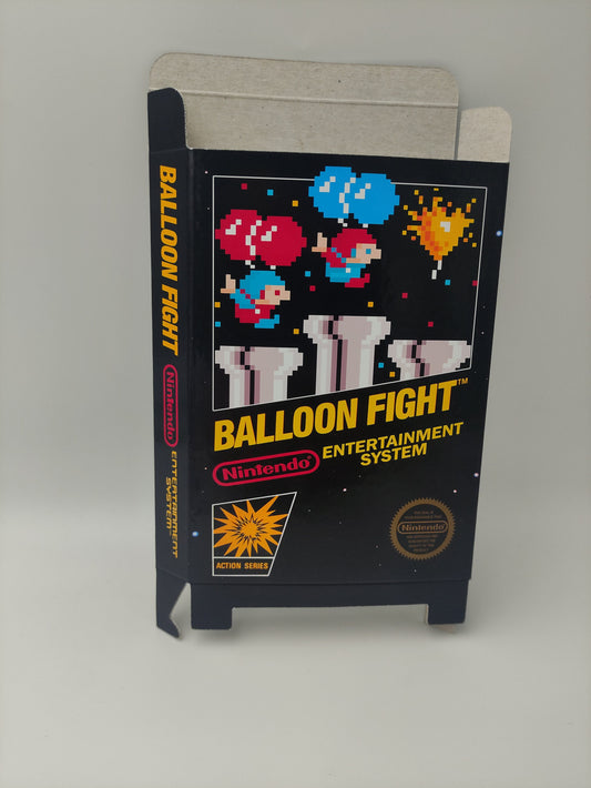 Balloon Fight - Box only - NES - NTSC or PAL - thick cardboard as in the original. Top Quality !