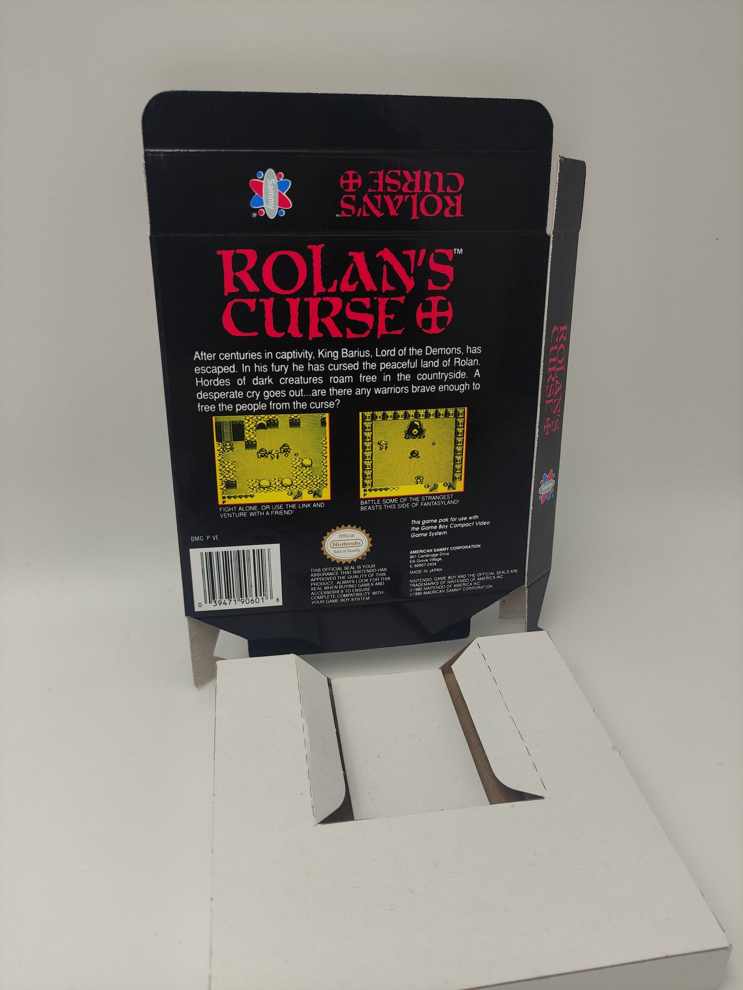 Rolan's Curse - box replacement with inner tray option - Game Boy/ GB - thick cardboard - Top Quality !