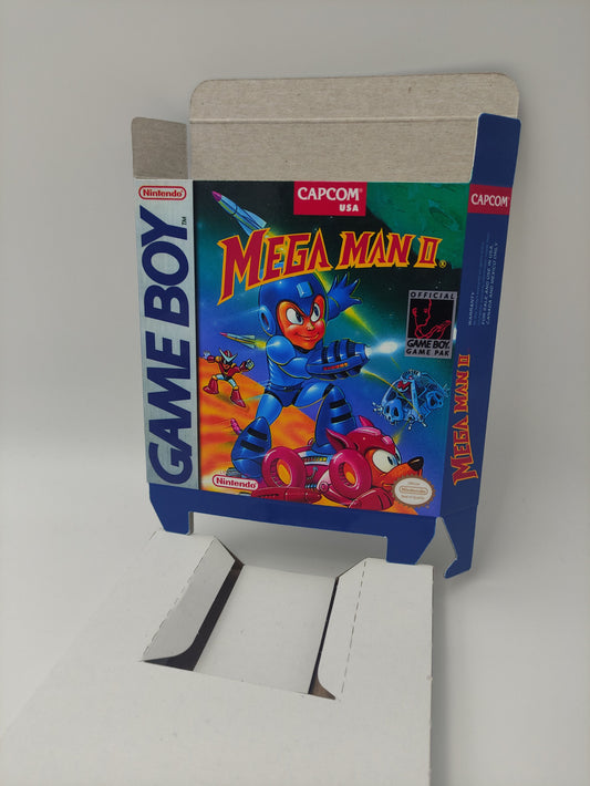 Mega Man II - GameBoy/ GB - box with inner tray option - thick cardboard. Top Quality !!