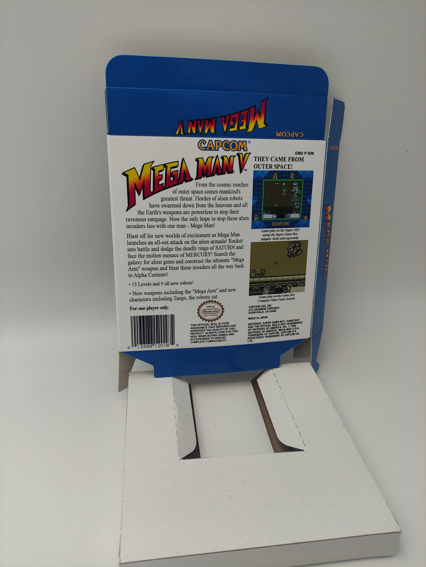 Mega Man V - GameBoy - box with inner tray option - thick cardboard. Top Quality !!