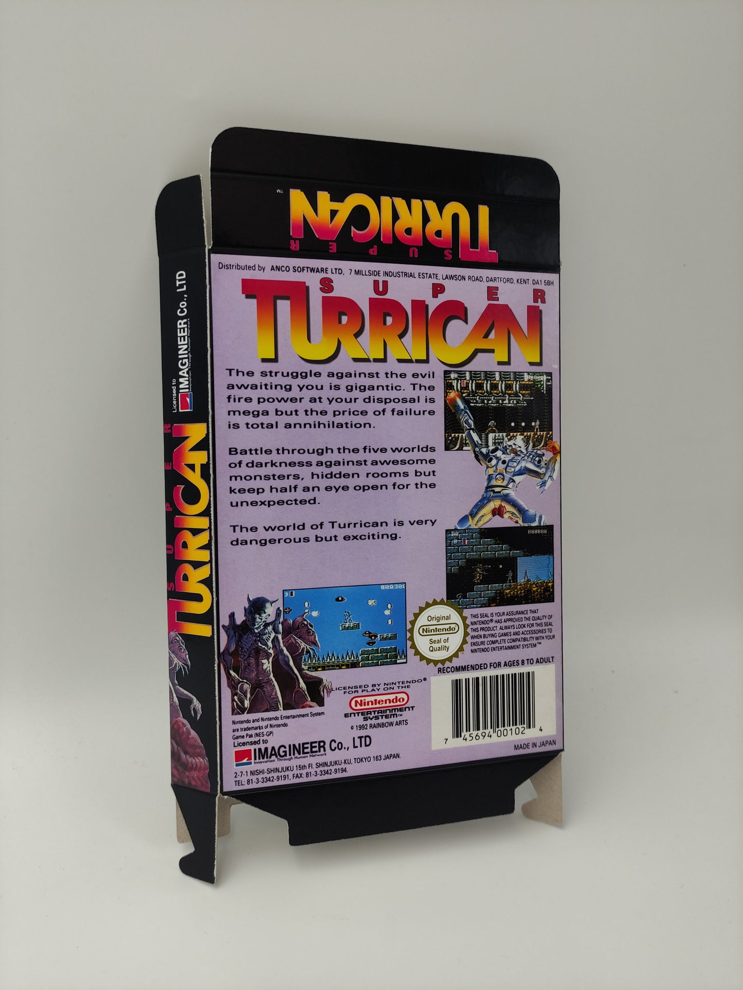 Super Turrican - NES - thick cardboard as in the original. Top Quality !