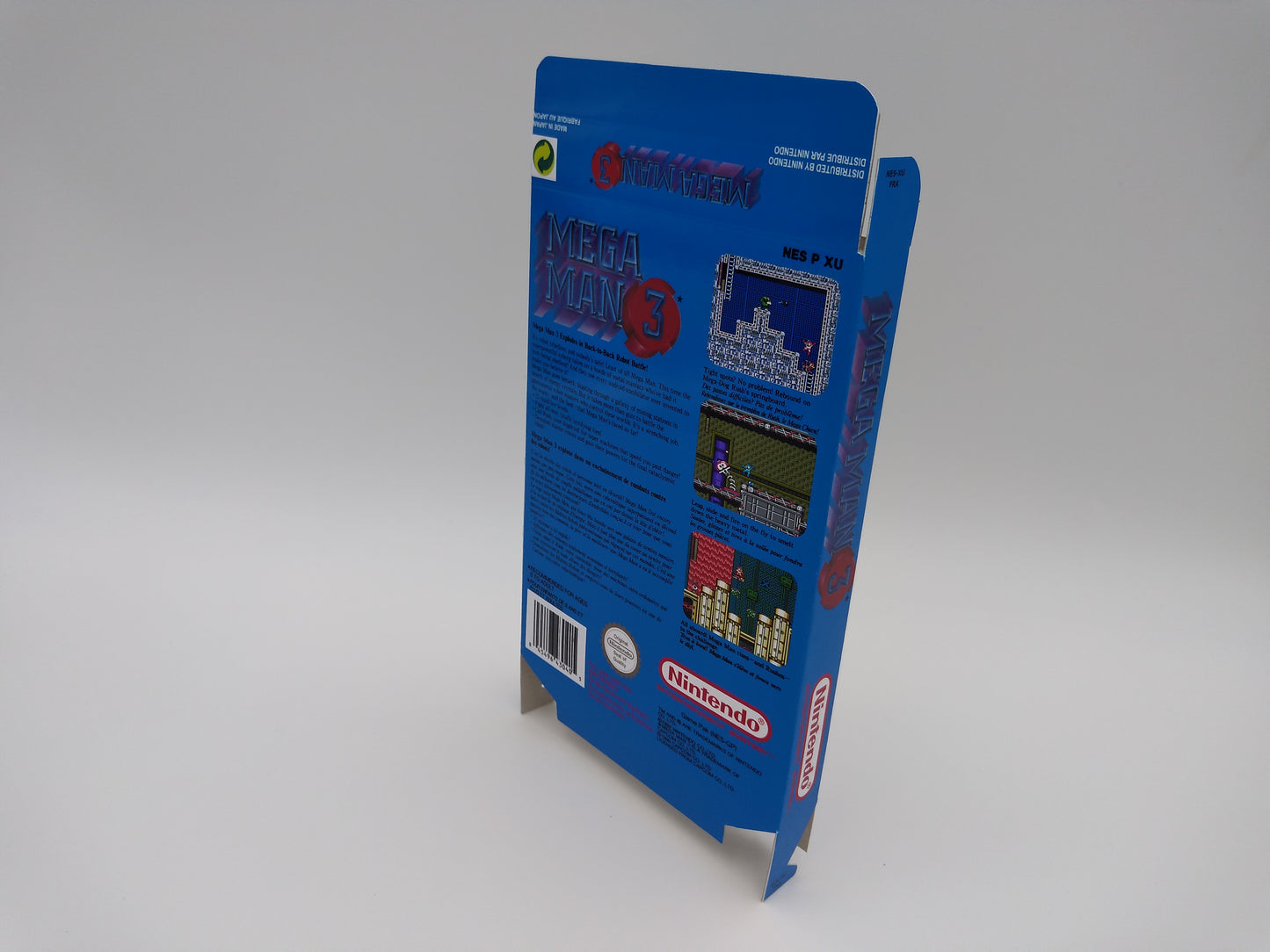 Mega Man 3 - PAL or NTSC - NES - box replacement only - thick cardboard as in the original. Top Quality !!