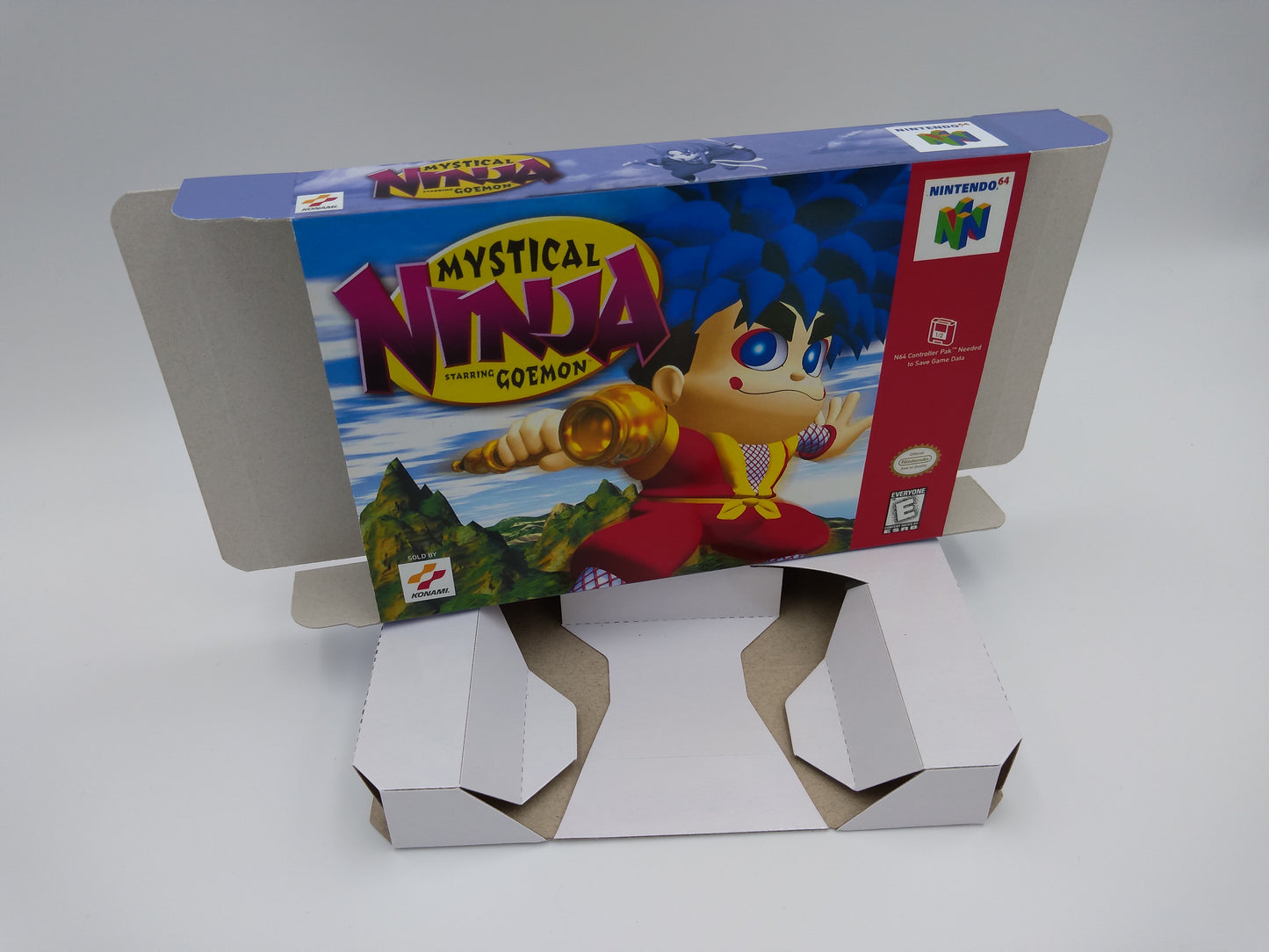 Mystical Ninja Starring Goemon - box with inner tray option - PAL or NTSC region - Nintendo 64/ N64- thick cardboard. Top Quality !!