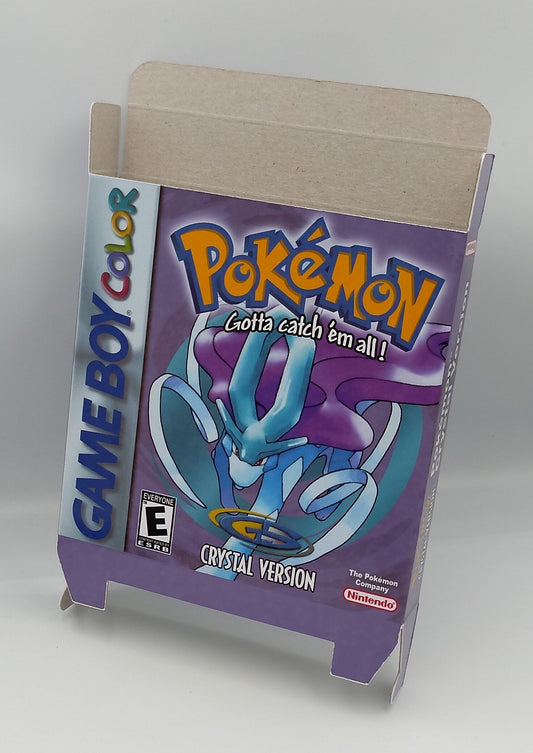 Pokemon Crystal - box with inner tray option - Game Boy Color/ GBC - thick cardboard.
