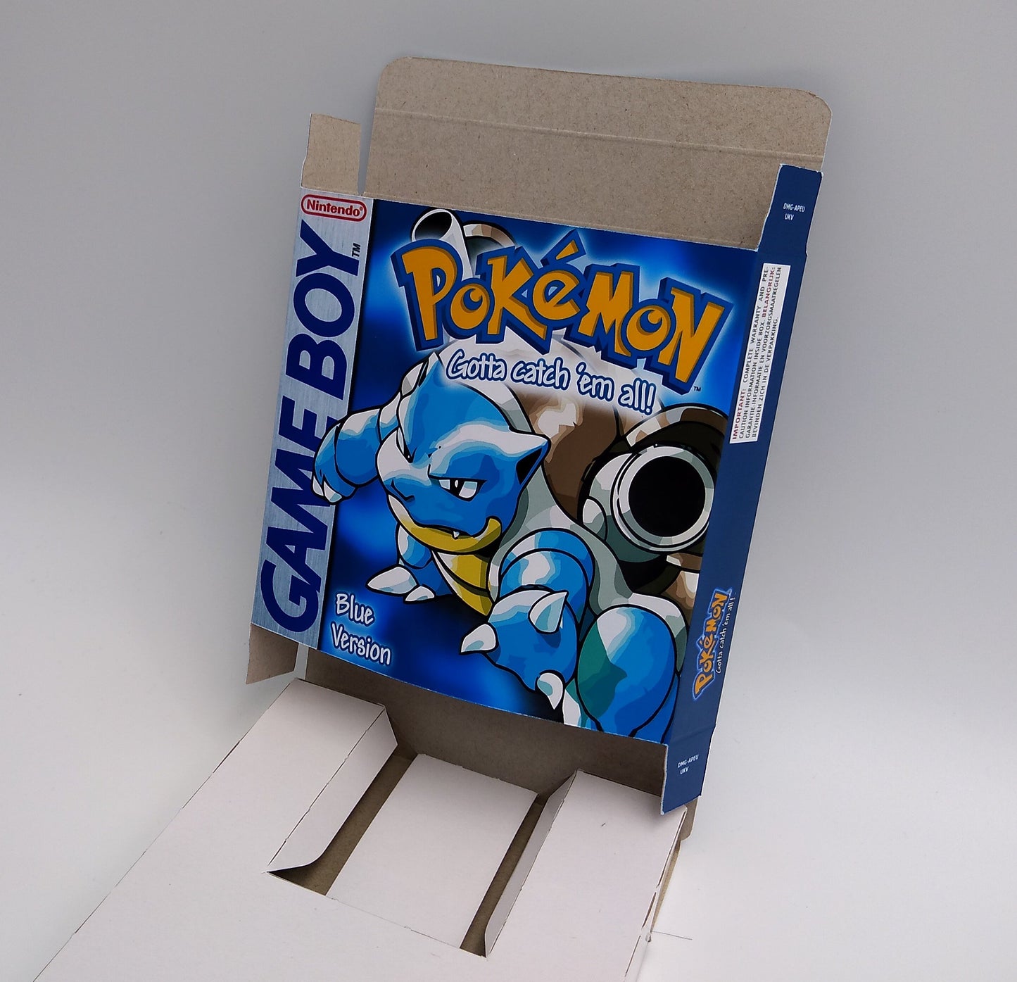 Pokemon Blue - Replacement Box, Manual, Tray - NTSC, PAL or Australian Pal - Game Boy/ GB - thick cardboard. Top Quality !!