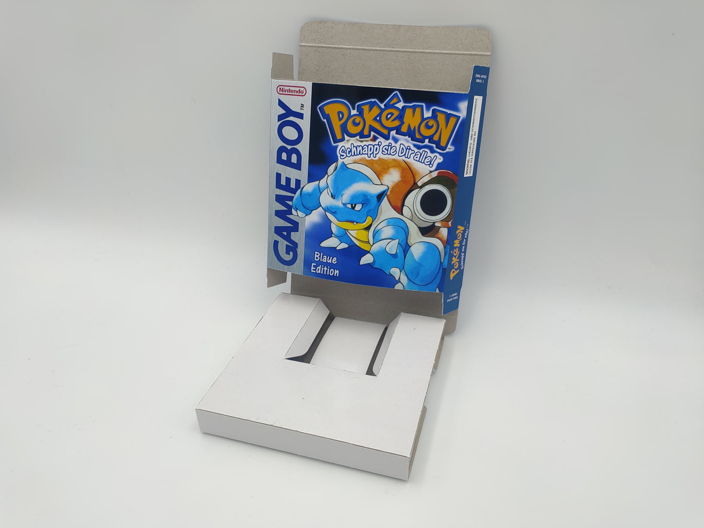 Pokemon Blue - Replacement Box, Manual, Tray - NTSC, PAL or Australian Pal - Game Boy/ GB - thick cardboard. Top Quality !!