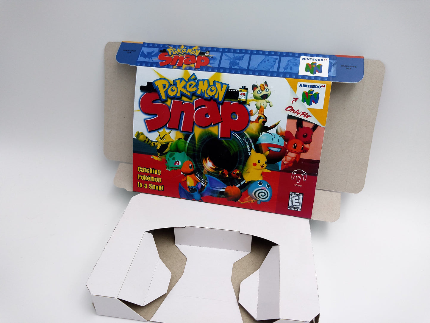 Pokemon Snap - Replacement Box, Manual, Inner Tray - NTSC, PAL - Nintendo 64 - thick cardboard. Top Quality !!