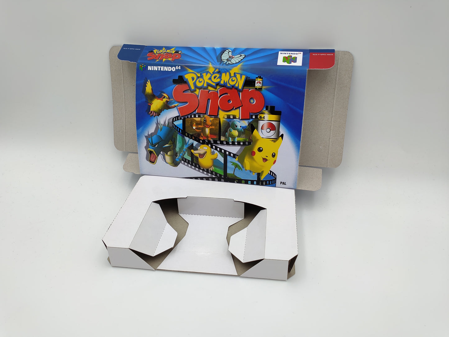 Pokemon Snap - Replacement Box, Manual, Inner Tray - NTSC, PAL - Nintendo 64 - thick cardboard. Top Quality !!