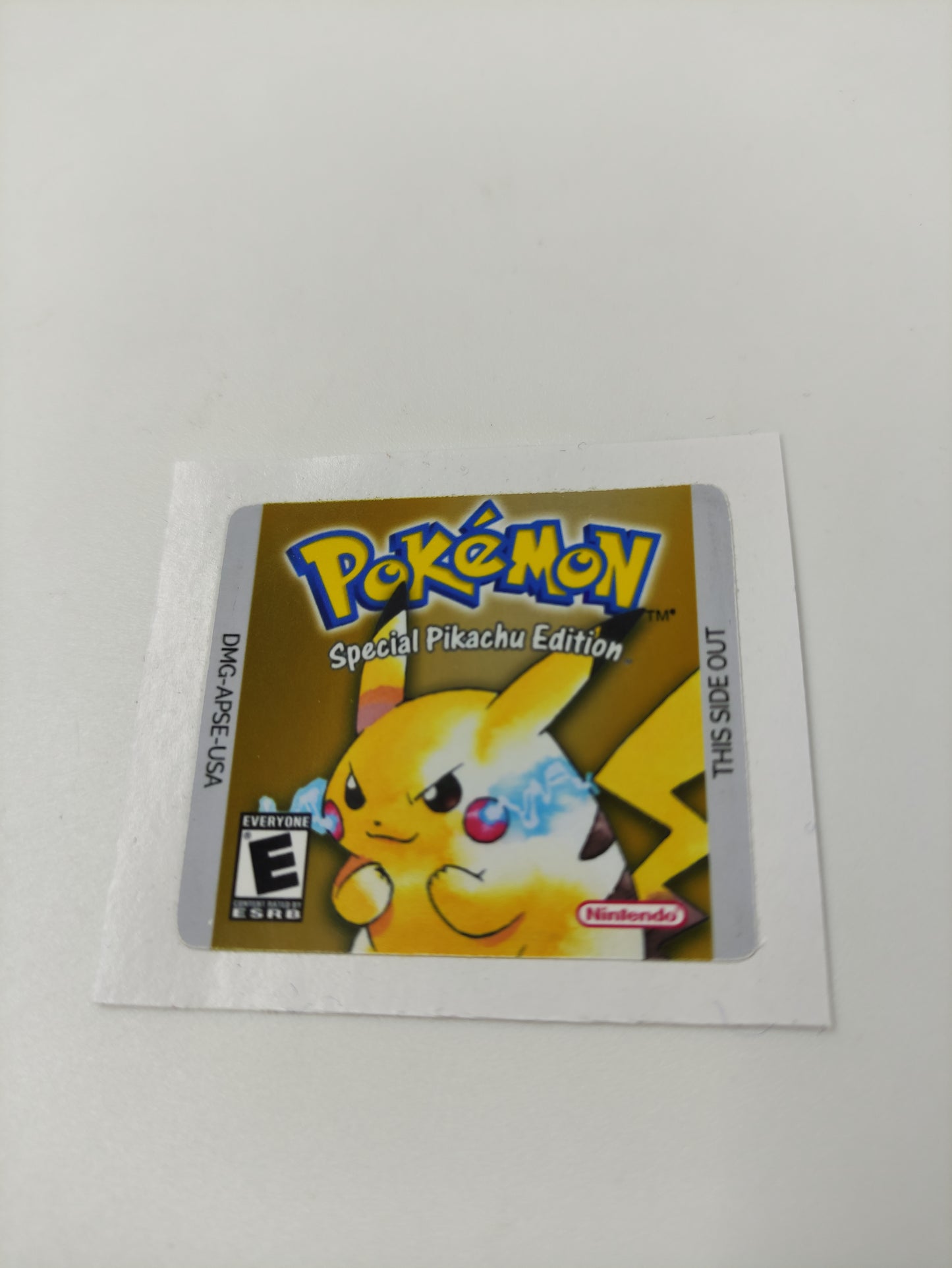 Pokemon Yellow - Label - Sticker - Game Boy/ GB - replacement.