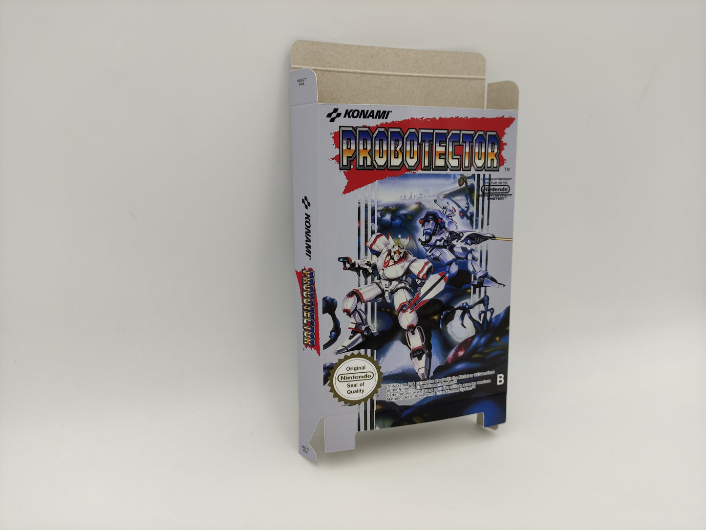 Contra/ Probotector - Box Replacement, Dust Cover, Block - NES - NTSC or PAL - box replacement only - thick cardboard as in the original. Top Quality !