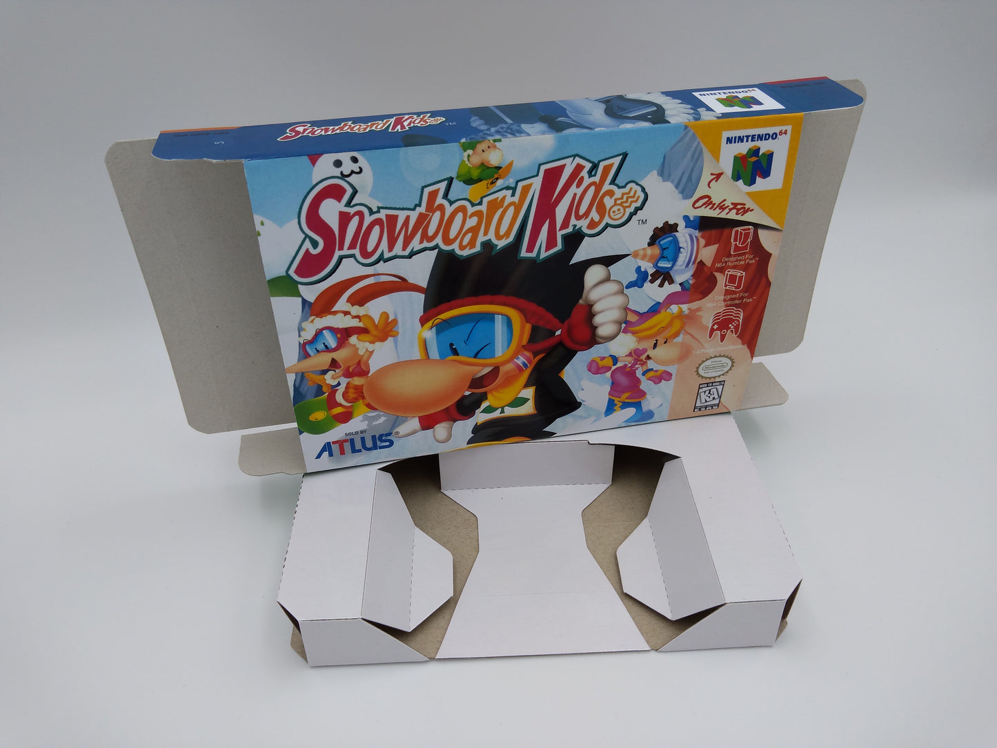 Snowboard Kids - box with inner tray option - NTSC, PAL or Australian PAL - Nintendo 64 - thick cardboard. Top Quality !!