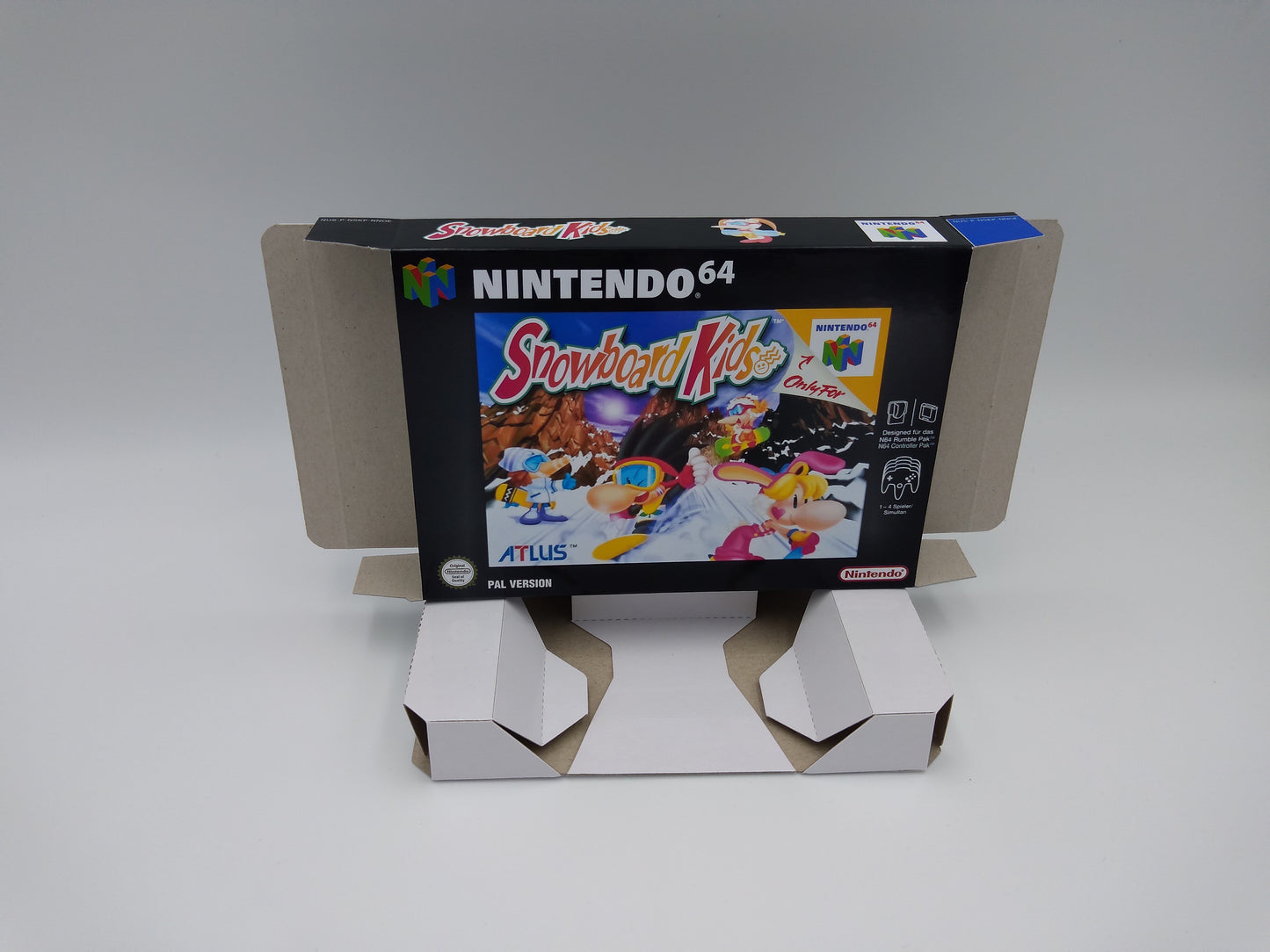 Snowboard Kids - box with inner tray option - NTSC, PAL or Australian PAL - Nintendo 64 - thick cardboard. Top Quality !!