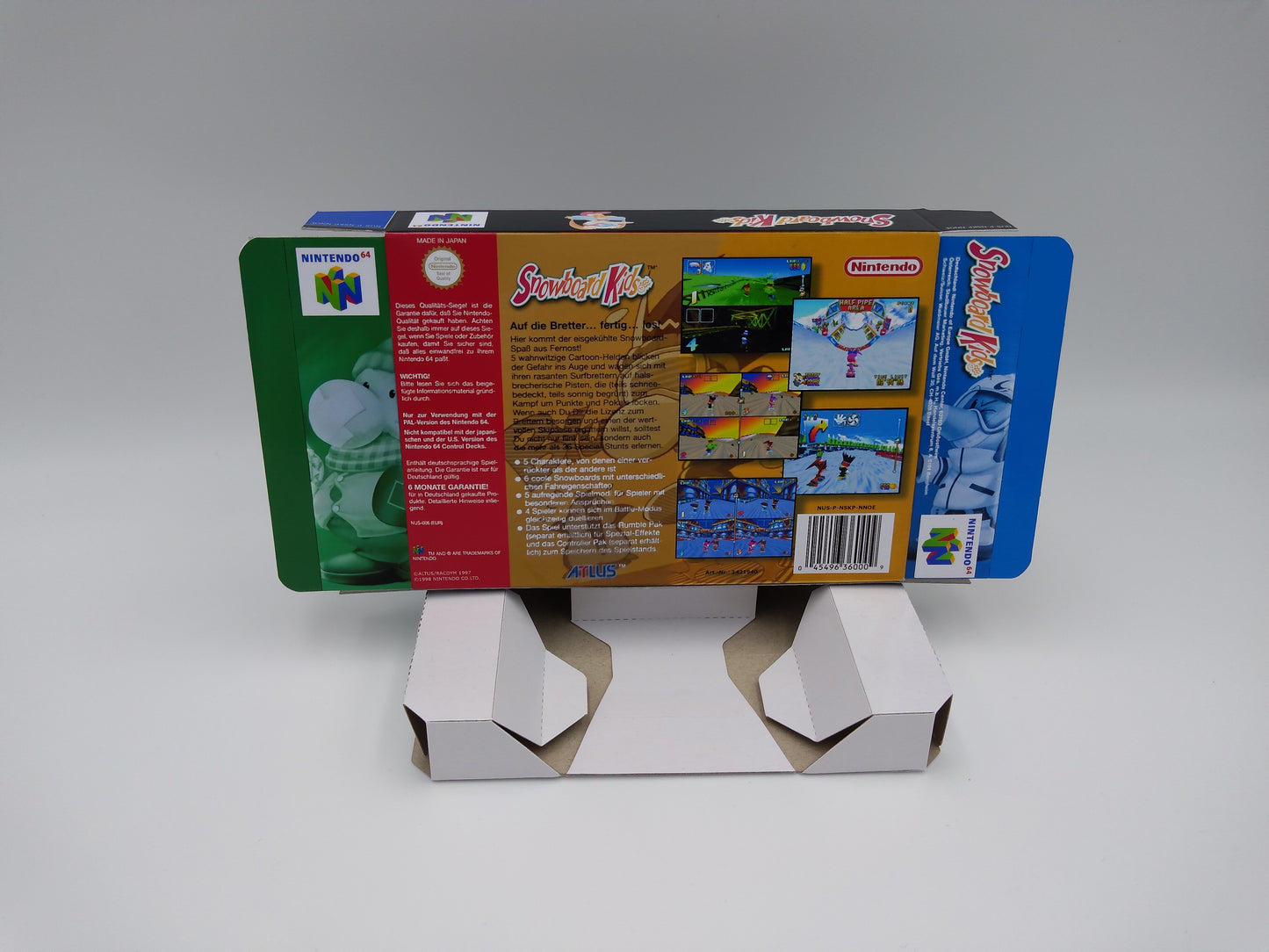 Snowboard Kids - box with inner tray option - NTSC, PAL or Australian PAL - Nintendo 64 - thick cardboard. Top Quality !!