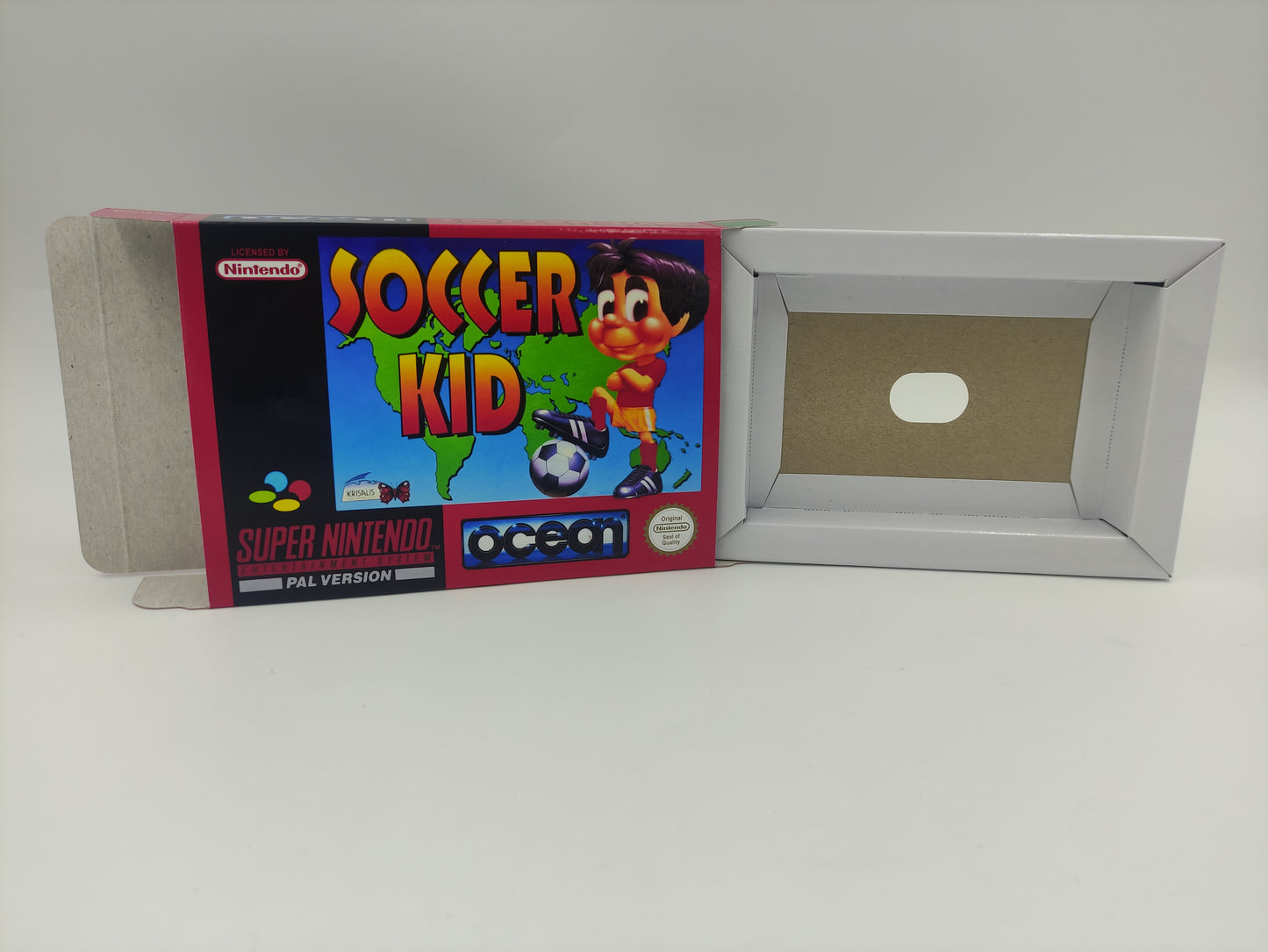 Soccer Kid - PAL - box with inner tray option - SNES - thick cardboard as in the original.