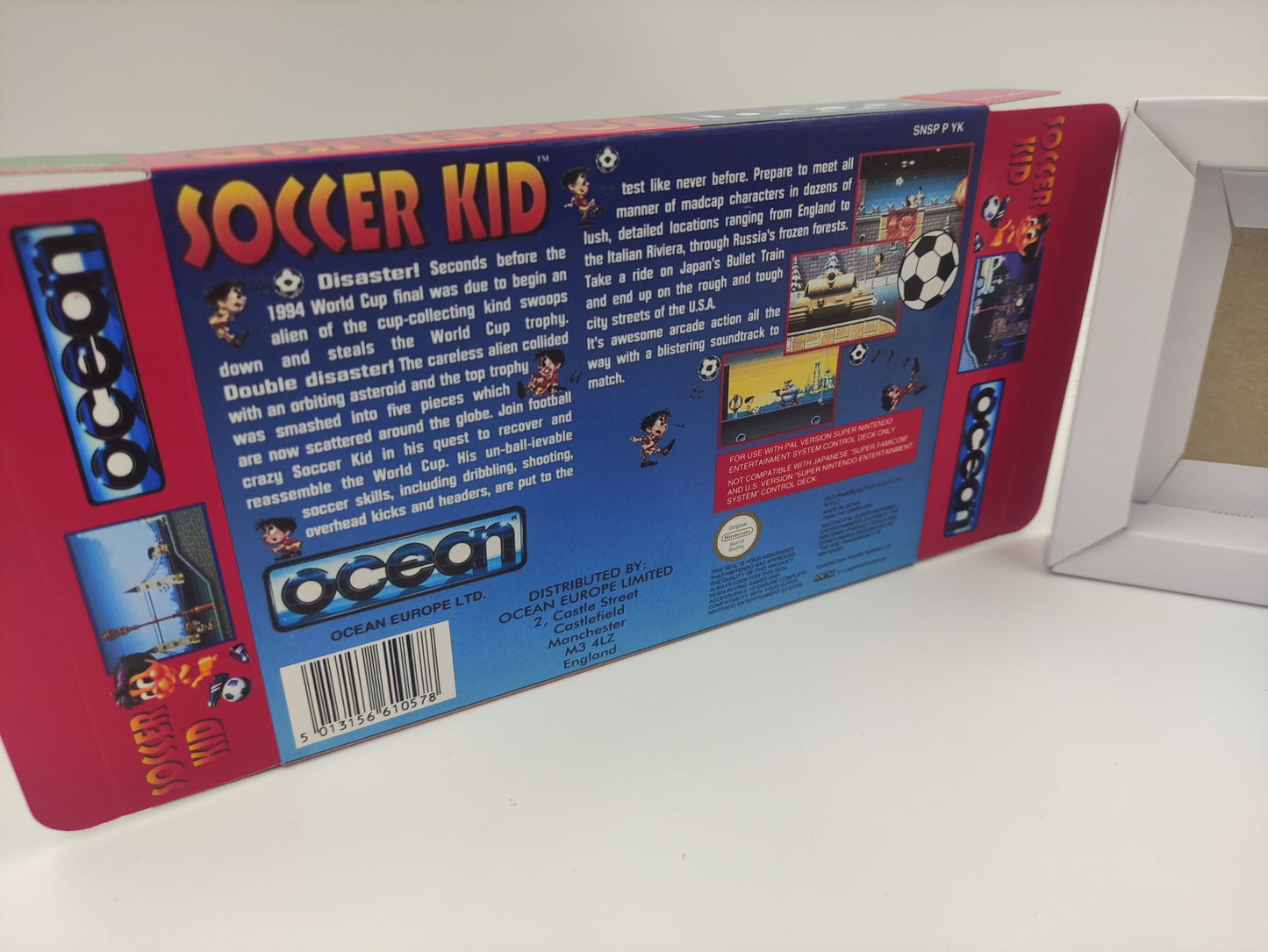 Soccer Kid - PAL - box with inner tray option - SNES - thick cardboard as in the original.