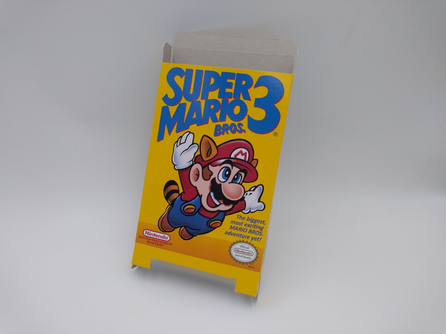 Super Mario Bros 3 - Replacement Box, Manual, Dust Cover, Block - NES - NTSC or PAL - thick cardboard, Top Quality !!