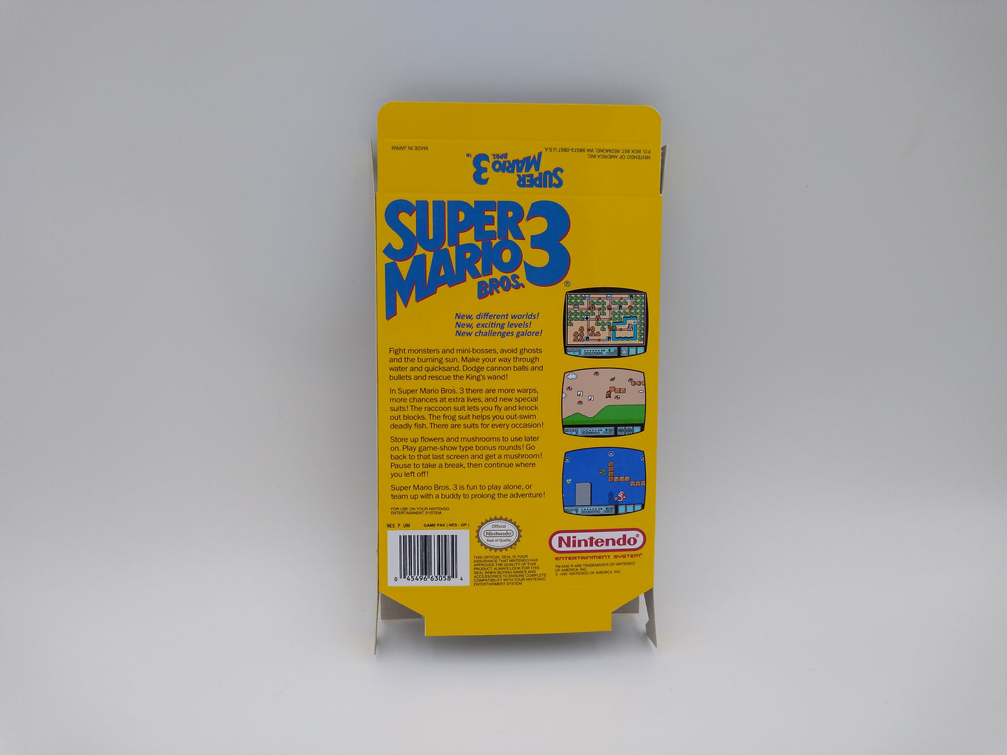 Super Mario Bros 3 - Replacement Box, Manual, Dust Cover, Block - NES - NTSC or PAL - thick cardboard, Top Quality !!