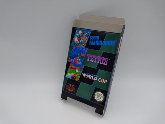 Super Mario Bros, Tetris, World Cup - NES - thick cardboard as in the original, HQ !