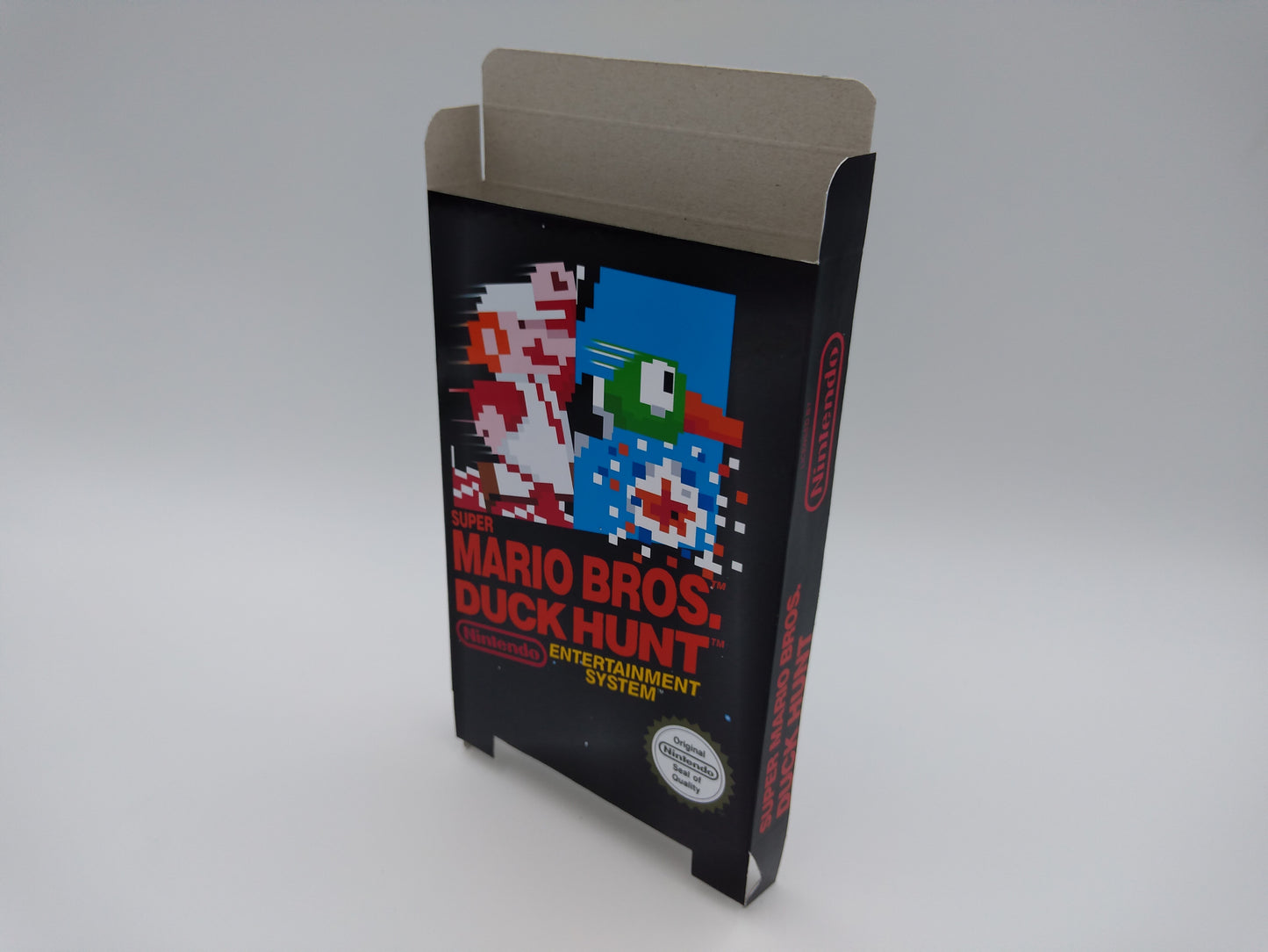 Super Mario Bros./ Duck Hunt. - Replacement Box, Manual, Dust cover, Block - NES - NTSC or PAL - thick cardboard as in the original. Top Quality !