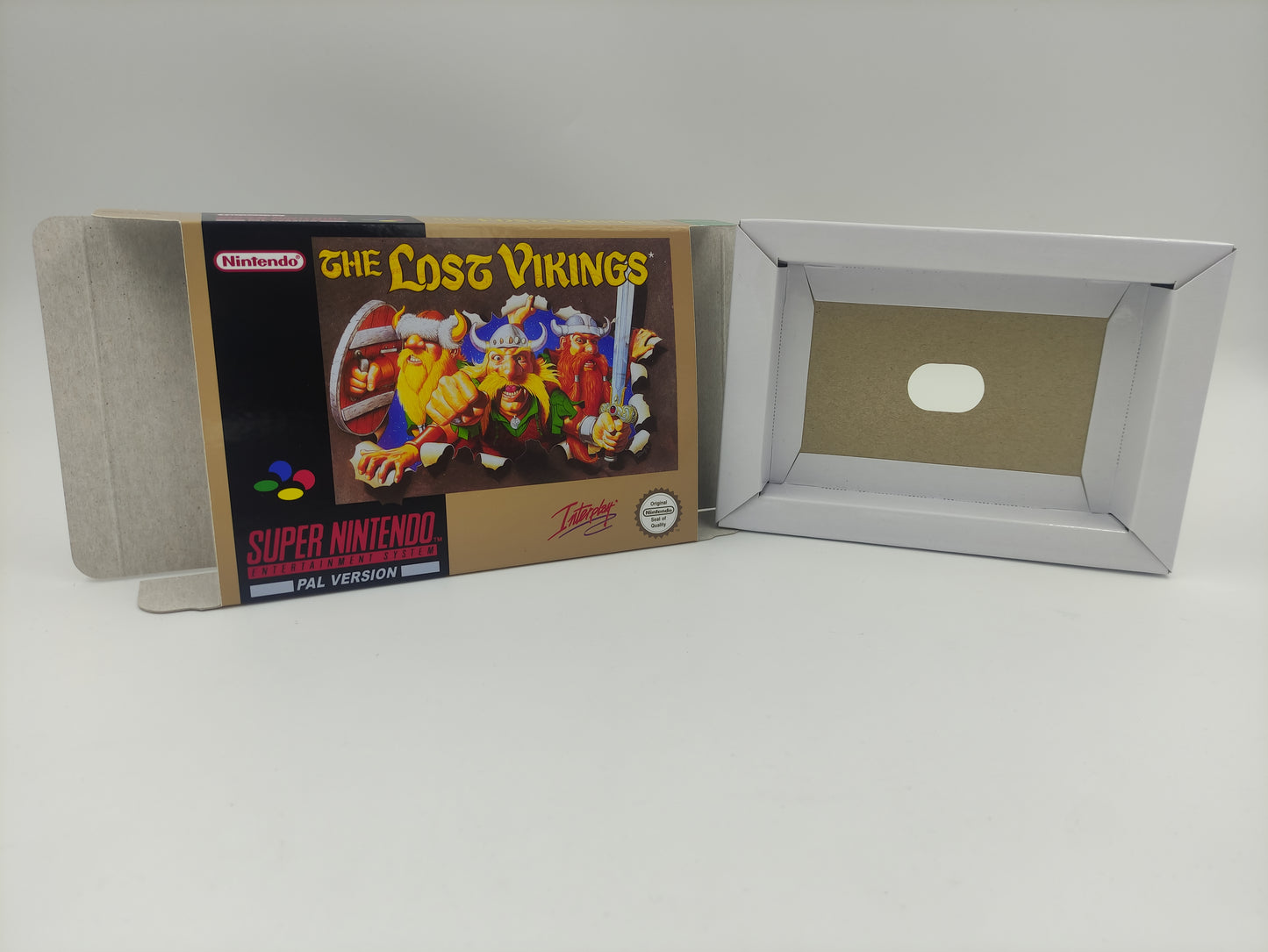 The Lost Vikings - PAL - box with inner tray option - SNES - thick cardboard as in the original.