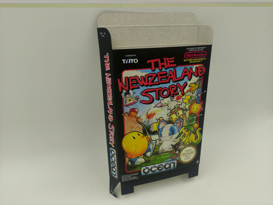 The Newzealand Story - Box Replacement, Dust Cover, Block - NES - thick cardboard as in the original. Top Quality !