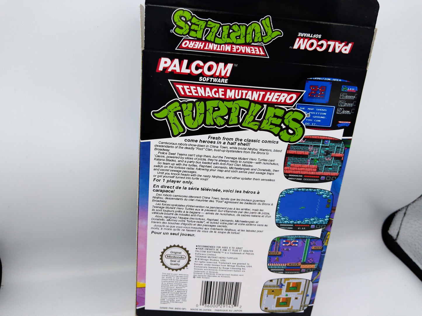 Teenage Mutant Hero Turtles - Replacement Box, Manual, Dust Cover, Block - NES - thick cardboard as in the original, HQ !