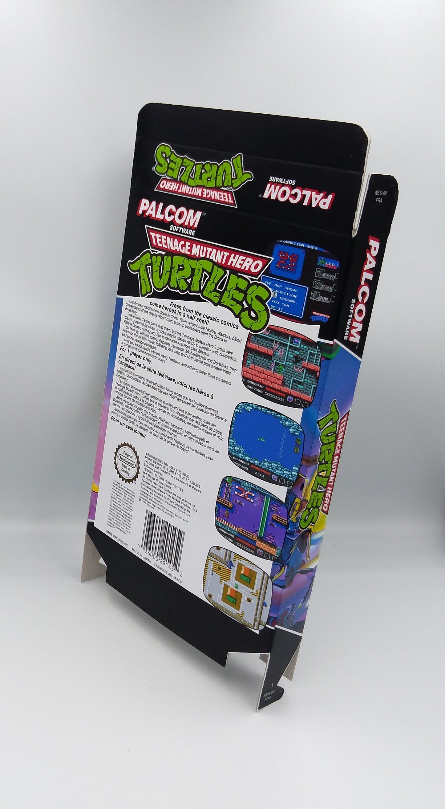 Teenage Mutant Hero Turtles - Replacement Box, Manual, Dust Cover, Block - NES - thick cardboard as in the original, HQ !