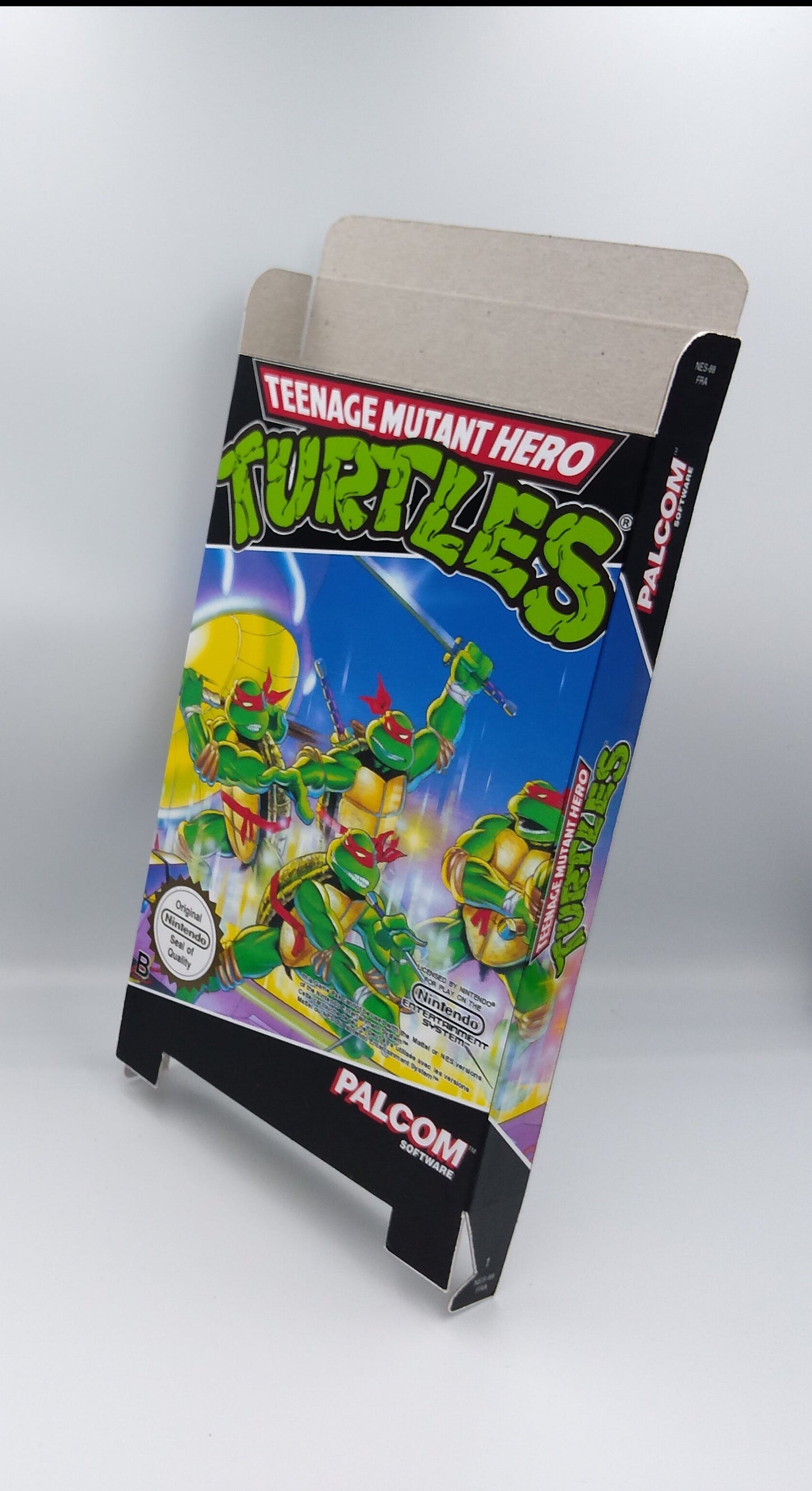 Teenage Mutant Hero Turtles - Replacement Box, Manual, Dust Cover, Block - NES - thick cardboard as in the original, HQ !