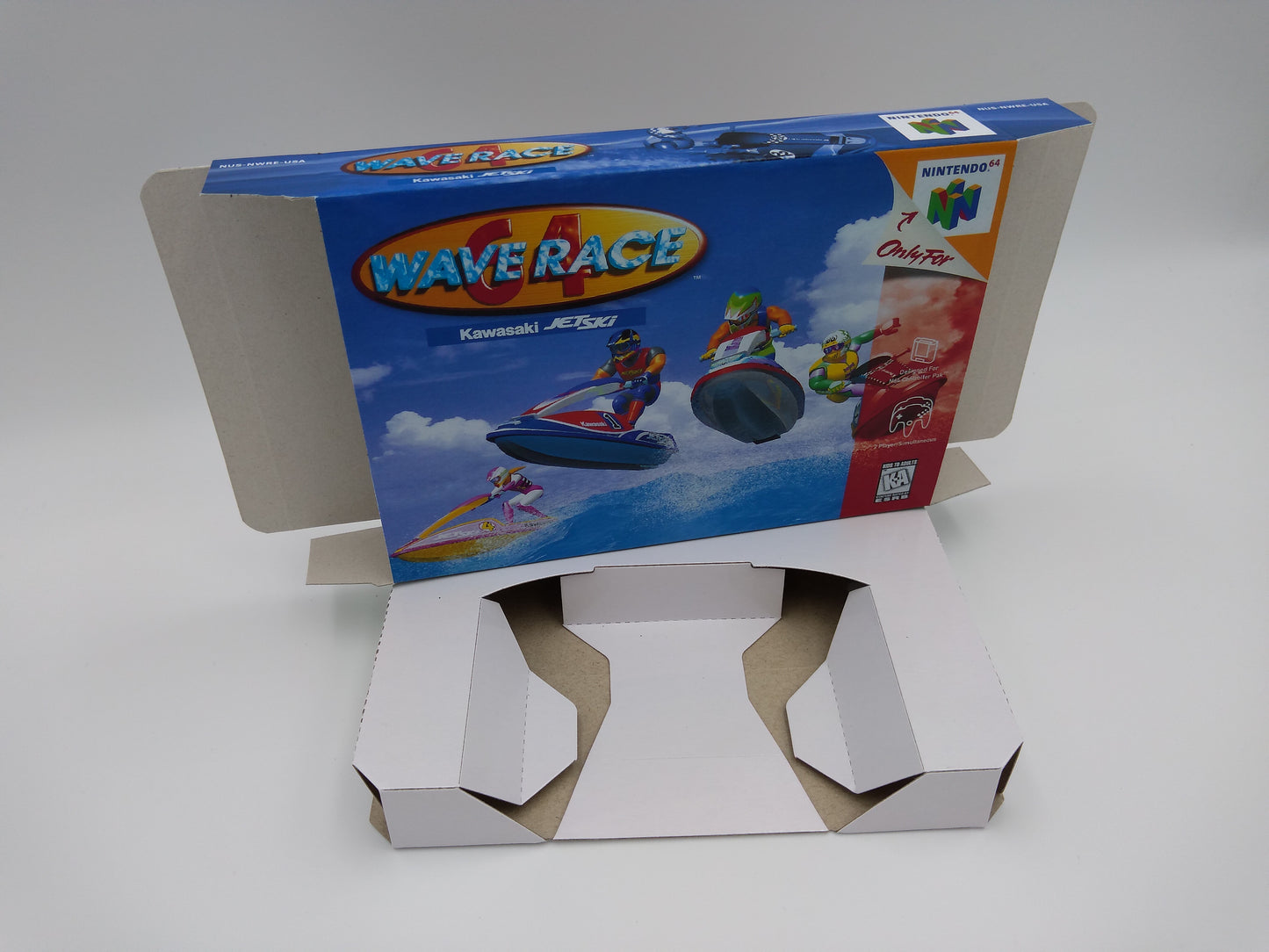 Wave Race - box with inner tray option - NTSC, PAL or Australian PAL - Nintendo 64 - thick cardboard. Top Quality !!