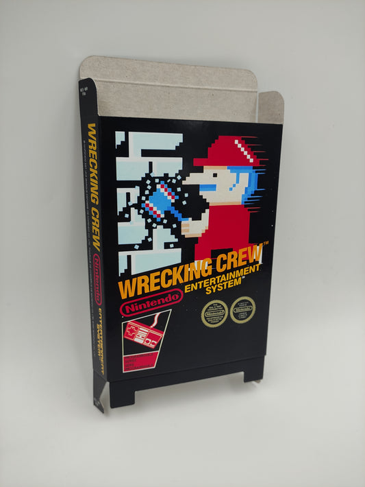 Wrecking Crew - Box Replacement, Dust Cover, Block - NES - thick cardboard as in the original. Top Quality !